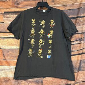 Marvel Groot Many Moods Dr Who Costumes T-Shirt Brown XL Guardians Of Galaxy